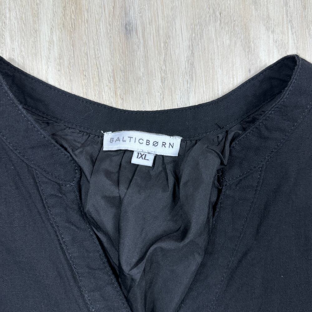 Baltic Born Black Maxi Dress 1XL Puff Sleeve Tiered Cottagecore Romantic Praire - Picture 6 of 13